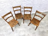Set of 4 Barback Chais with Carved Backrails (3 of 6) Set of 4 Barback Chais with Carved Backrails (3 of 6)