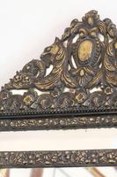 Dutch Repousse Brass Cushion Framed Mirror with Arched Crest (10 of 12) Dutch Repousse Brass Cushion Framed Mirror with Arched Crest (10 of 12)
