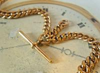 Victorian Pocket Watch Chain 1890 Antique 12ct Rose Rolled Gold Albert & T Bar (7 of 11) Victorian Pocket Watch Chain 1890 Antique 12ct Rose Rolled Gold Albert & T Bar (7 of 11)