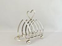 Heart Shaped Silver Plated Toast Rack c.1910 (7 of 7) Heart Shaped Silver Plated Toast Rack c.1910 (7 of 7)