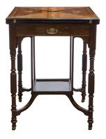 A Late Victorian Inlaid Rosewood Envelope Card Table (4 of 9) A Late Victorian Inlaid Rosewood Envelope Card Table (4 of 9)