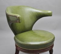 19th Century mahogany & green leather desk chair (3 of 11) 19th Century mahogany & green leather desk chair (3 of 11)