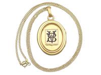 Blue Enamel & 18ct Yellow Gold Locket - Antique Victorian (2 of 9) Blue Enamel & 18ct Yellow Gold Locket - Antique Victorian (2 of 9)