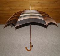 Antique Kendall 18ct GP Umbrella - Check Nylon Canopy With Whangee Bamboo Handle (3 of 11) Antique Kendall 18ct GP Umbrella - Check Nylon Canopy With Whangee Bamboo Handle (3 of 11)