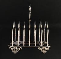Early Victorian Elkington and Co Silver Plated Toast Rack (5 of 6) Early Victorian Elkington and Co Silver Plated Toast Rack (5 of 6)