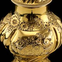 Antique Georgian Solid Silver Gilt Tea Caddy / Sugar Caster, Baronet Coat of Arms (heathcote) - Samuel Taylor 1753 (17 of 27) Antique Georgian Solid Silver Gilt Tea Caddy / Sugar Caster, Baronet Coat of Arms (heathcote) - Samuel Taylor 1753 (17 of 27)