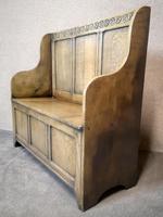 Oak Panelled Box Settle / Oak Hall Bench (5 of 11) Oak Panelled Box Settle / Oak Hall Bench (5 of 11)