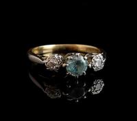 Vintage Art Deco Zircon and diamond ring, 18ct gold and platinum (9 of 12) Vintage Art Deco Zircon and diamond ring, 18ct gold and platinum (9 of 12)