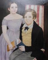 Large Oil on Canvas Portrait of Brother & Sister 1860 (12 of 13) Large Oil on Canvas Portrait of Brother & Sister 1860 (12 of 13)