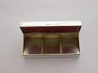Victorian Silver Triple Compartment Stamp Box (5 of 15) Victorian Silver Triple Compartment Stamp Box (5 of 15)