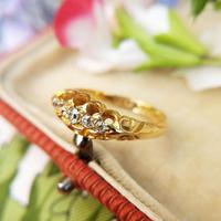 Edwardian 18ct Yellow Gold Five Old Cut Diamond Ring, Antique 1905-1906 (6 of 8) Edwardian 18ct Yellow Gold Five Old Cut Diamond Ring, Antique 1905-1906 (6 of 8)