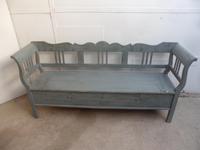 Grey & Green 3 Seater Antique Pine Kitchen / Hall Box Settle / Bench (7 of 10) Grey & Green 3 Seater Antique Pine Kitchen / Hall Box Settle / Bench (7 of 10)