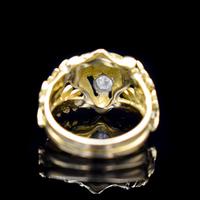 Antique Diamond Lions Head and Laurel Leaf 18ct 18K Yellow Gold Ring (3 of 9) Antique Diamond Lions Head and Laurel Leaf 18ct 18K Yellow Gold Ring (3 of 9)