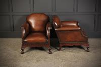 Hand Dyed Chestnut Leather & Mahogany Club Suite (12 of 19) Hand Dyed Chestnut Leather & Mahogany Club Suite (12 of 19)