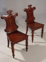An Attractive Pair of Mid 19th Century Mahogany Hall Chairs (2 of 4) An Attractive Pair of Mid 19th Century Mahogany Hall Chairs (2 of 4)