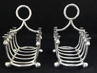 Pair of Edwardian Silver Plated Scottish Thistle Decorated 5 Bar Toast / Letter Racks (4 of 7) Pair of Edwardian Silver Plated Scottish Thistle Decorated 5 Bar Toast / Letter Racks (4 of 7)