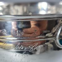 Rare Arts & Crafts Liberty & Co HM Silver & Enamel Cymric Bowl c.1905- Signed (9 of 14) Rare Arts & Crafts Liberty & Co HM Silver & Enamel Cymric Bowl c.1905- Signed (9 of 14)