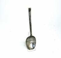 Antique Early Metalware 17th Century Puritan Latten Single Spoon With Makers Mark RS