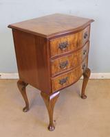 Small Burr Walnut Shaped Front Chest of Drawers (7 of 8) Small Burr Walnut Shaped Front Chest of Drawers (7 of 8)