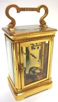 Rare Antique French 8-day Carriage Clock Unusual Masked Dial Case with Enamel Dial (5 of 10) Rare Antique French 8-day Carriage Clock Unusual Masked Dial Case with Enamel Dial (5 of 10)