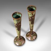Pair of Antique Flute Vases, French, Copper, Posy, Art Nouveau Taste c.1920 (7 of 12) Pair of Antique Flute Vases, French, Copper, Posy, Art Nouveau Taste c.1920 (7 of 12)