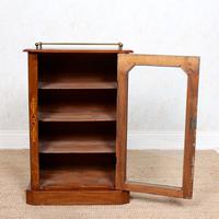 Music Cabinet Glazed Inlaid Walnut Bookcase 19th Century (10 of 10) Music Cabinet Glazed Inlaid Walnut Bookcase 19th Century (10 of 10)