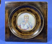 Pair of 1920s Painted Miniatures of Emperor Napoleon & Josephine (29 of 30) Pair of 1920s Painted Miniatures of Emperor Napoleon & Josephine (29 of 30)