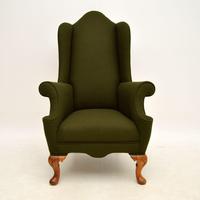Antique Walnut Wing Back Armchair (2 of 10) Antique Walnut Wing Back Armchair (2 of 10)