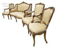 Exceptional Antique French 19th Century Gold Gilt Upholstered Salon Suite (5 of 9) Exceptional Antique French 19th Century Gold Gilt Upholstered Salon Suite (5 of 9)