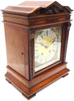 Wow! Superb Antique German Burr Walnut 8-Day Mantel Clock Striking Bracket Clock by Lenzkirch (5 of 10) Wow! Superb Antique German Burr Walnut 8-Day Mantel Clock Striking Bracket Clock by Lenzkirch (5 of 10)