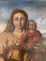 Antique Spanish oil painting study of Madonna and child (4 of 10) Antique Spanish oil painting study of Madonna and child (4 of 10)