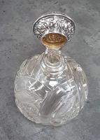 Sterling Silver Topped Cut Glass Perfume Bottle - 1902 (3 of 4) Sterling Silver Topped Cut Glass Perfume Bottle - 1902 (3 of 4)