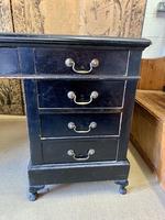 19th Century Ebonised Desk with Brass Swan Neck Handles (5 of 6) 19th Century Ebonised Desk with Brass Swan Neck Handles (5 of 6)