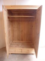 Large Antique Pine 2 Door 2 Drawer Knockdown Wardrobe to wax / paint (9 of 10) Large Antique Pine 2 Door 2 Drawer Knockdown Wardrobe to wax / paint (9 of 10)