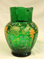 An Antique Green Glass Decorated Jug (6 of 6) An Antique Green Glass Decorated Jug (6 of 6)