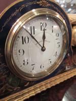 Antique Chinioserie Blue Lacquered Mantel Clock (3 of 7) Antique Chinioserie Blue Lacquered Mantel Clock (3 of 7)