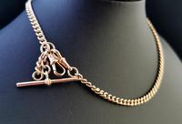 Antique 9ct Yellow Gold Double Albert Chain, Watch Chain, Curb Link (10 of 13) Antique 9ct Yellow Gold Double Albert Chain, Watch Chain, Curb Link (10 of 13)