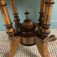 Victorian Oval Figured Walnut Inlaid Antique Side Table (7 of 7) Victorian Oval Figured Walnut Inlaid Antique Side Table (7 of 7)
