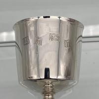 Modern Sterling Silver Suite Eight Wine Goblets Birmingham 1973 Barker Ellis Silver & Co (8 of 8) Modern Sterling Silver Suite Eight Wine Goblets Birmingham 1973 Barker Ellis Silver & Co (8 of 8)
