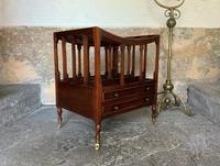 Regency Revival Mahogany Canterbury Sheet Music Magazine Rack with Brass Casters (2 of 11) Regency Revival Mahogany Canterbury Sheet Music Magazine Rack with Brass Casters (2 of 11)