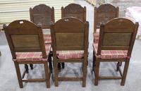 1900s -Set of 6 Oak Quality Carved Dining Chairs with Tartan Cushions (3 of 4) 1900s -Set of 6 Oak Quality Carved Dining Chairs with Tartan Cushions (3 of 4)