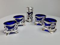 Stunning Levi & Salaman HM Silver Art Nouveau 5 x Piece Cruet c.1902 (9 of 10) Stunning Levi & Salaman HM Silver Art Nouveau 5 x Piece Cruet c.1902 (9 of 10)
