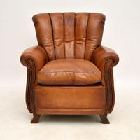 Antique French Style Leather Club Armchair (2 of 6) Antique French Style Leather Club Armchair (2 of 6)