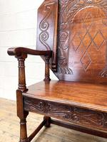 Large Early 20th Century Antique Oak Monk’s Seat (6 of 10) Large Early 20th Century Antique Oak Monk’s Seat (6 of 10)
