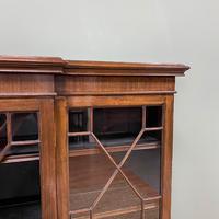 Edwardian Walnut Break Fronted Antique Bookcase (2 of 7) Edwardian Walnut Break Fronted Antique Bookcase (2 of 7)