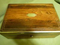 Quality Fully Brass Bound Rosewood Writing Box. Many Features. C1875 (15 of 16) Quality Fully Brass Bound Rosewood Writing Box. Many Features. C1875 (15 of 16)