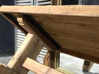 Large French Bleached Oak Trestle Farmhouse Dining Table (11 of 16) Large French Bleached Oak Trestle Farmhouse Dining Table (11 of 16)