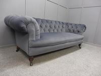 Restored Victorian Chesterfield Sofa in Grey Velvet (3 of 11) Restored Victorian Chesterfield Sofa in Grey Velvet (3 of 11)