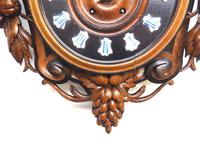 Rare Antique French Carved Dial Wall Clock 8 Day Movement Dial Black Forest Design (9 of 10) Rare Antique French Carved Dial Wall Clock 8 Day Movement Dial Black Forest Design (9 of 10)