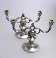 Good Pair Art Deco Modernist Scandinavian Pewter Just Andersen Candelabras 1930 (3 of 11) Good Pair Art Deco Modernist Scandinavian Pewter Just Andersen Candelabras 1930 (3 of 11)